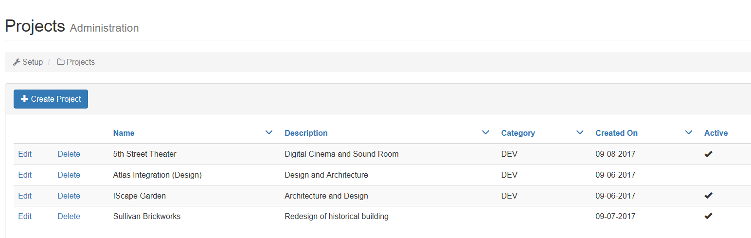 Project Administration Form